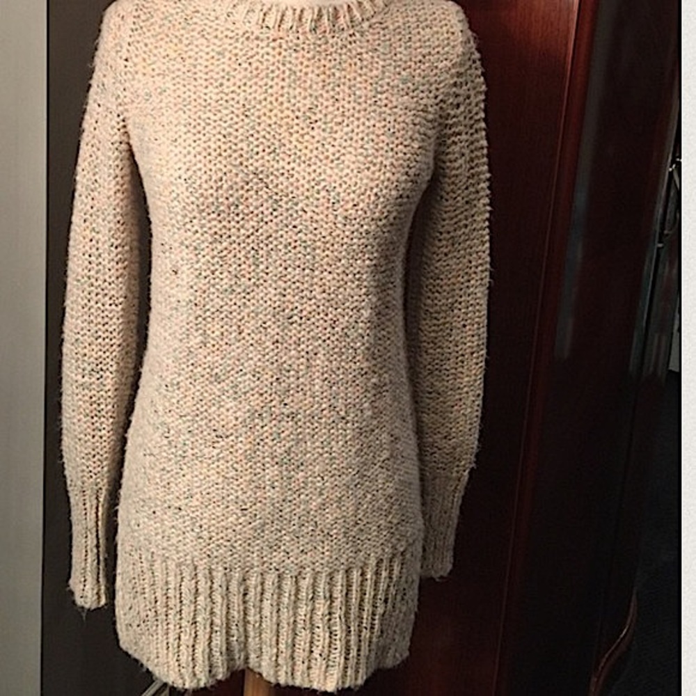 Long Multi Cream Colored Sweater - image 2